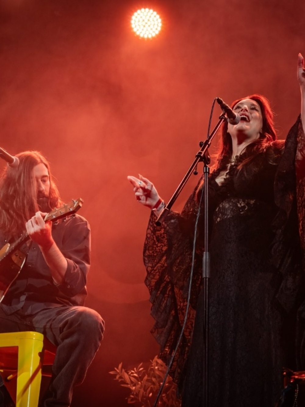 Black Lace Stevie Nicks Kaftan Dress - Picture 7 of 9